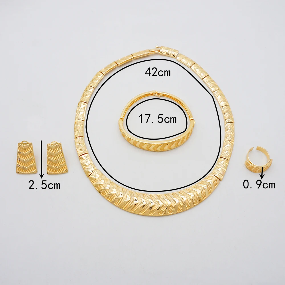 Dubai Luxury Big Necklace For Women Gold Plated Jewelry Set Original Earrings Ring Bracelet Wedding Costumes Jewellery gift 23 kf S0006a3d0c3654d8c9ed5ae9a6006d745w