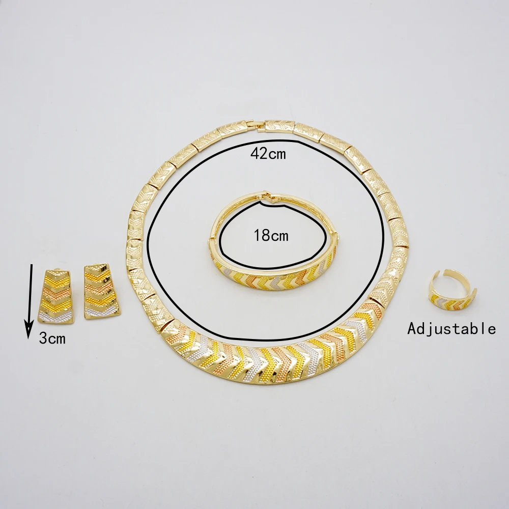 Dubai Luxury Big Necklace For Women Gold Plated Jewelry Set Original Earrings Ring Bracelet Wedding Costumes Jewellery gift 31 kf S1f44f7e023f0418080f4a2abbb59c179u