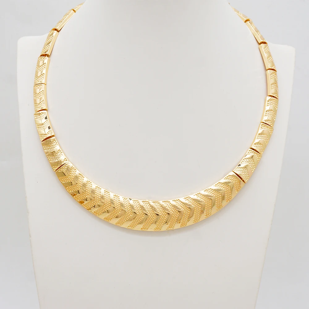 Dubai Luxury Big Necklace For Women Gold Plated Jewelry Set Original Earrings Ring Bracelet Wedding Costumes Jewellery gift 20 kf Sc580d928c7134924bcac1aa9e8f5c6d4i 1