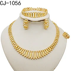 Dubai Luxury Big Necklace For Women Gold Plated Jewelry Set Original Earrings Ring Bracelet Wedding Costumes Jewellery gift 33 kf Scccaf1b4649f44158ec6af39195fa8ccY
